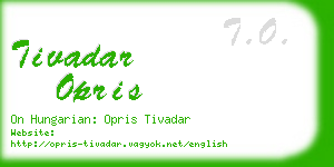 tivadar opris business card